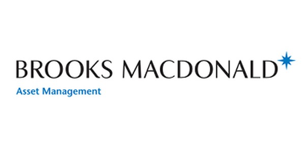 A logo featuring the text "BROOKS MACDONALD" above "Asset Management." The text is in a bold, modern font, with a star symbol integrated into the design, suggesting professionalism and financial services.