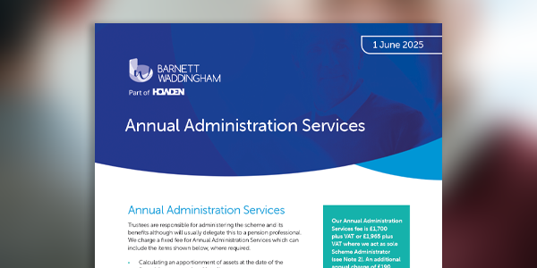 Annual administration services