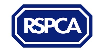 A blue logo features the acronym "RSPCA" in white letters, set within an outlined rectangular shape, indicating the organization’s focus on animal welfare and protection.