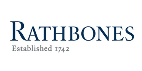 Rathbones logo features simple, elegant text in dark blue. The company name is prominent, with "Established 1742" beneath it, suggesting a long history in its field.