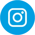 A blue circular logo features a white camera icon at its center, representing a popular social media platform. The background is simple, emphasizing the logo's recognizable design.