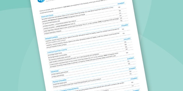 A form titled "Allowable" outlines categories for eligibility criteria, listing items like "Resources and Shares," "Disability Criteria," and "Physical Competence" with checkboxes for approval status, set against a light teal background.
