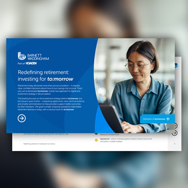 Redefining retirement: investing for to:morrow