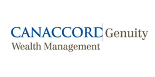 A logo features the text "CANACCORD Genuity" in blue followed by "Wealth Management" in a lighter font. It represents a financial services firm focused on wealth management.